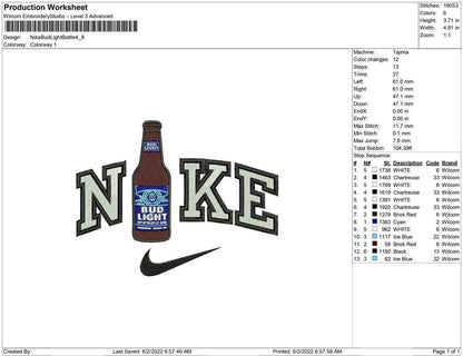 Nike Bud Light Bottle