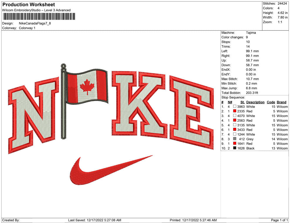 Nike Canada Flags