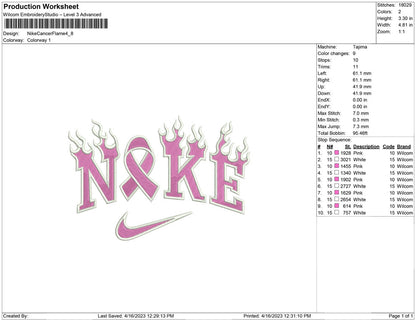 Nike Cancer Flamme