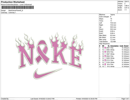 Nike Cancer Flamme