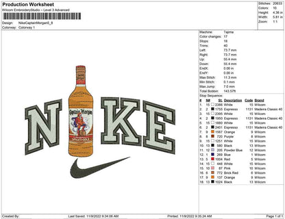 Nike Captain Morgan Bottle