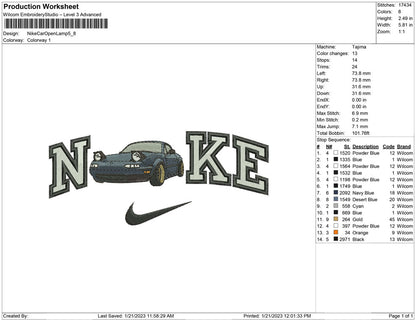 Nike Car Open Lamp