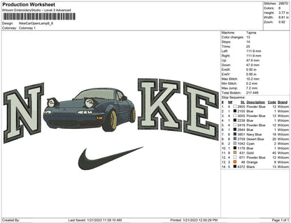 Nike Car Open Lamp