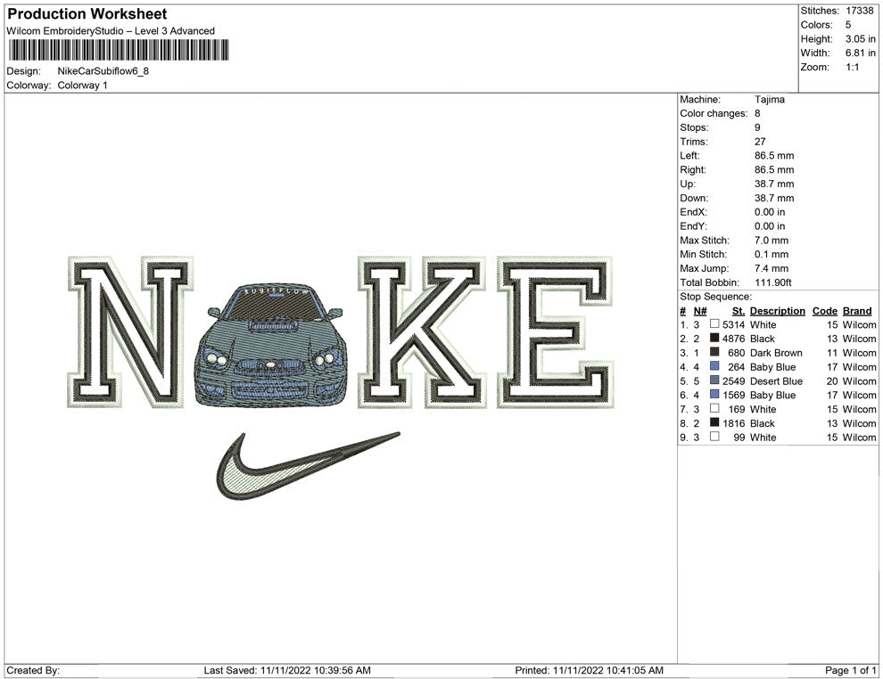 Nike Car Subiflow