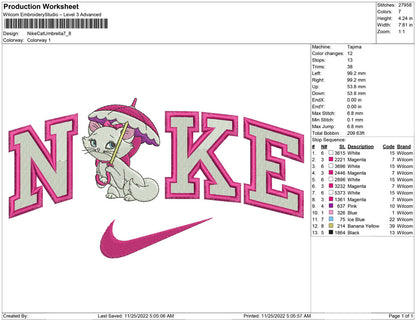Nike Cat with Umbrella