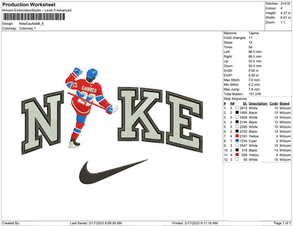 Nike Caufield hockcey