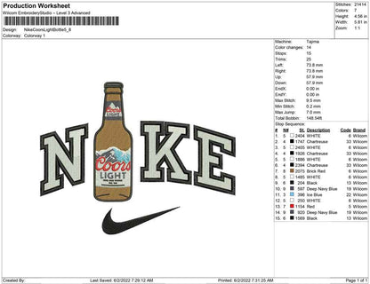 Nike Coors Bottle