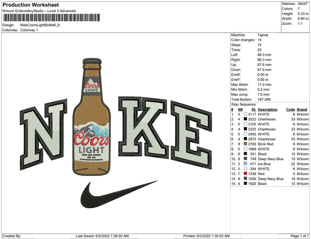 Nike Coors Bottle