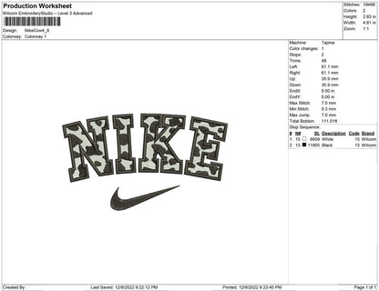 Nike cow motifs