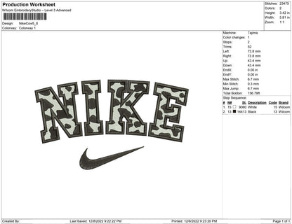 Nike cow motifs