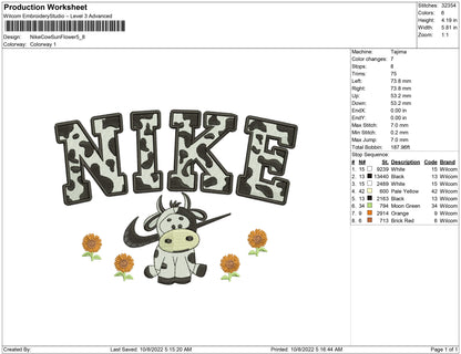 Nike Cow Sunflower
