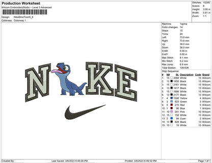 Nike Dino toon