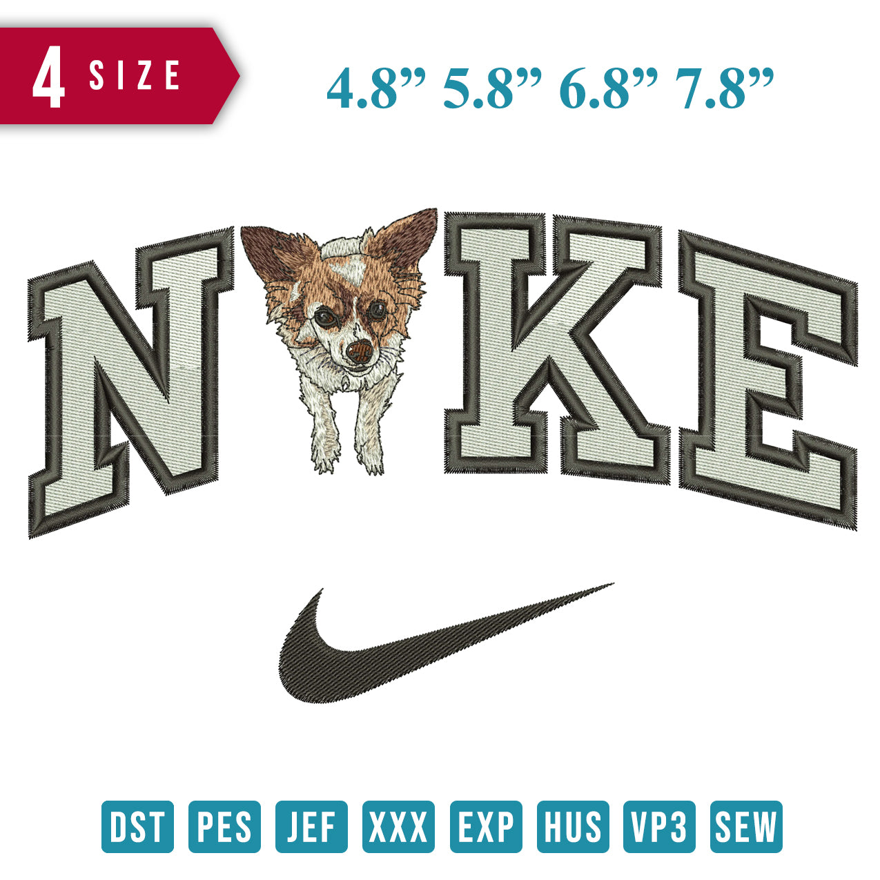 Nike Dog looking front