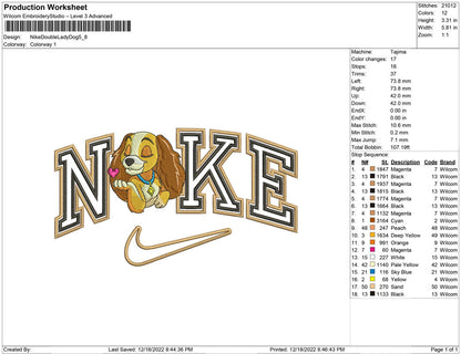 Nike Double outline Lady Dog