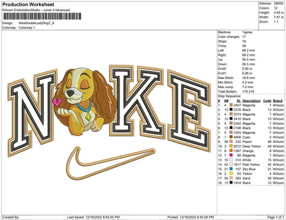 Nike Double outline Lady Dog