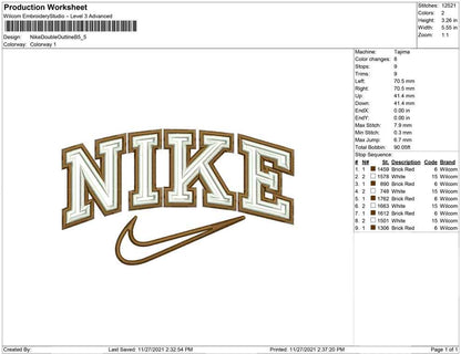 Nike Double outline B