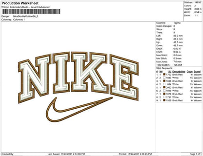 Nike Double outline B