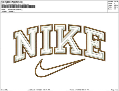 Nike Double outline B