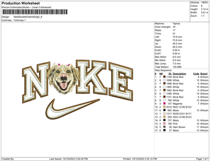 Nike Double outline Dog