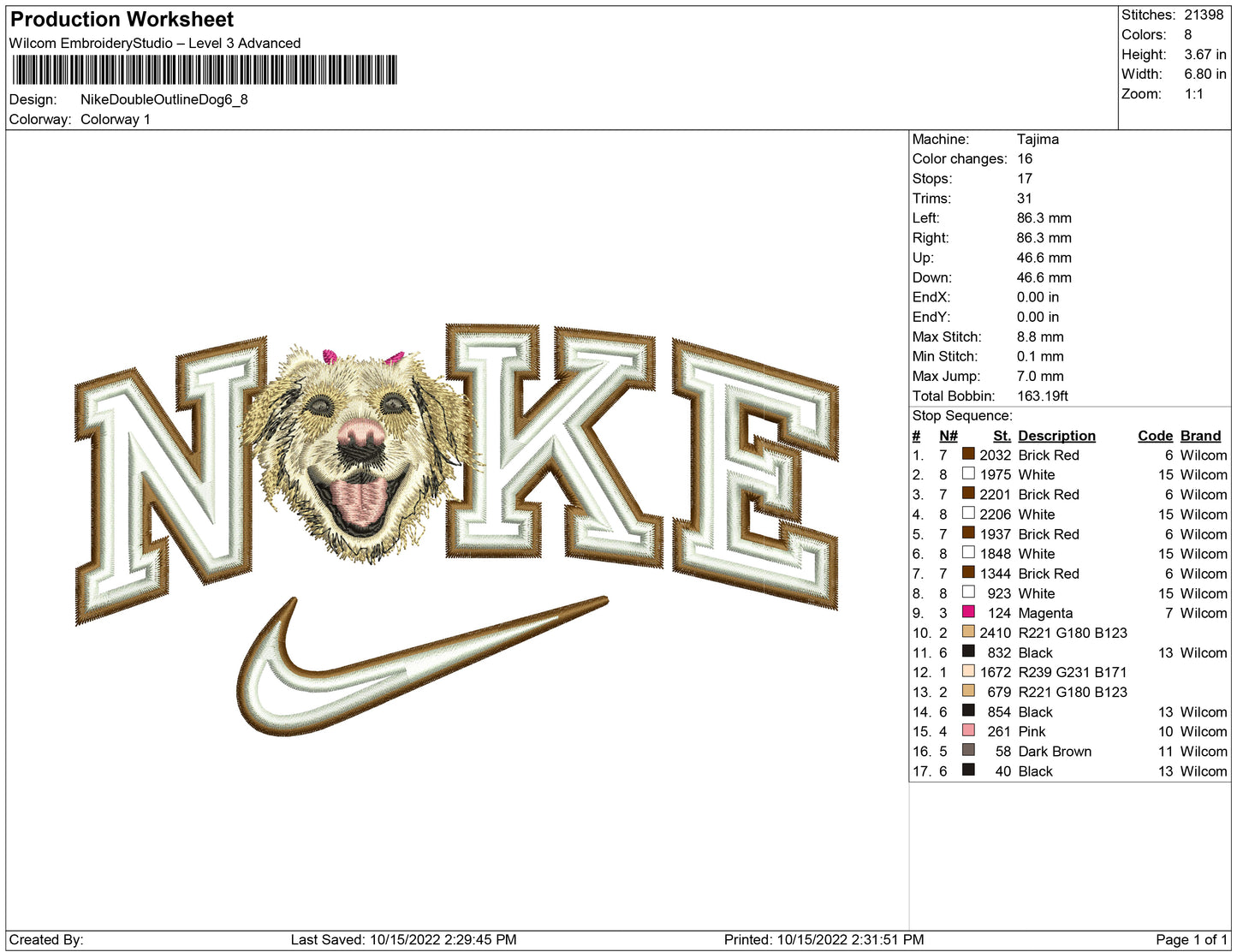 Nike Double outline Dog