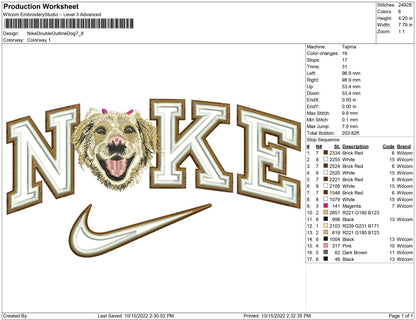 Nike Double outline Dog