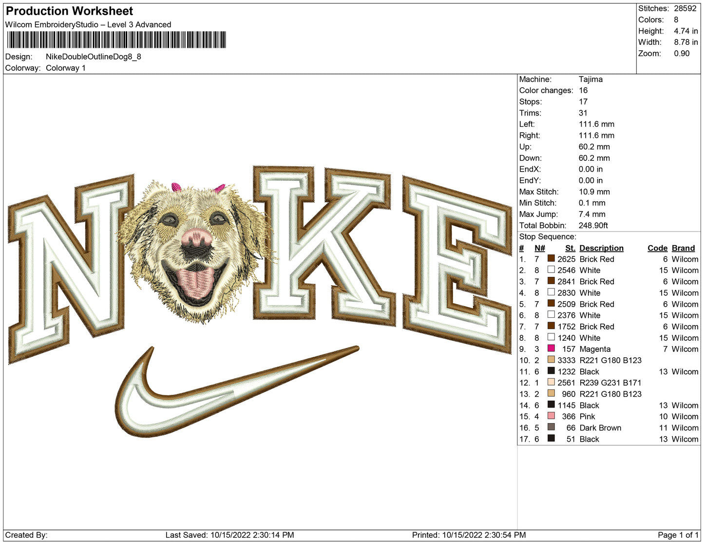 Nike Double outline Dog