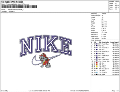 Nike Double outline Paw patrol