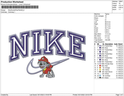 Nike Double outline Paw patrol