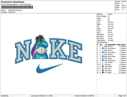 Nike EEyore Eye closed