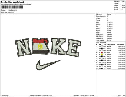 Nike Egypt Map