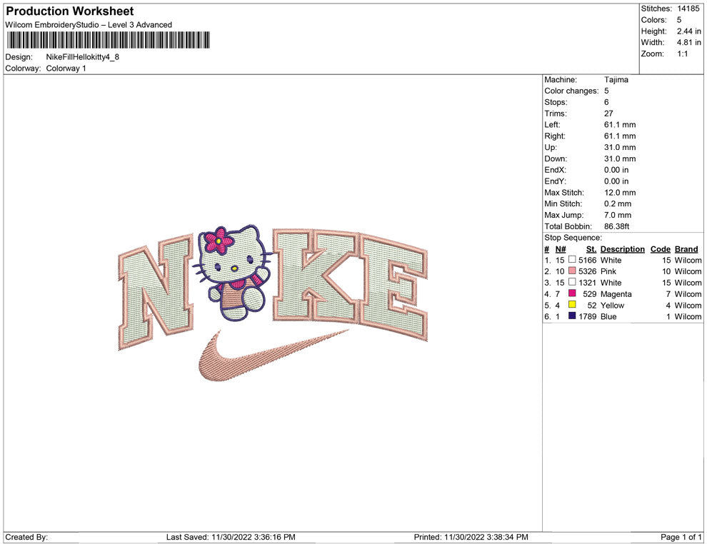 Nike fill Hello Kitty
