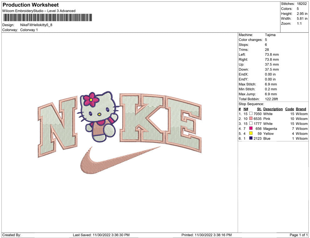 Nike fill Hello Kitty