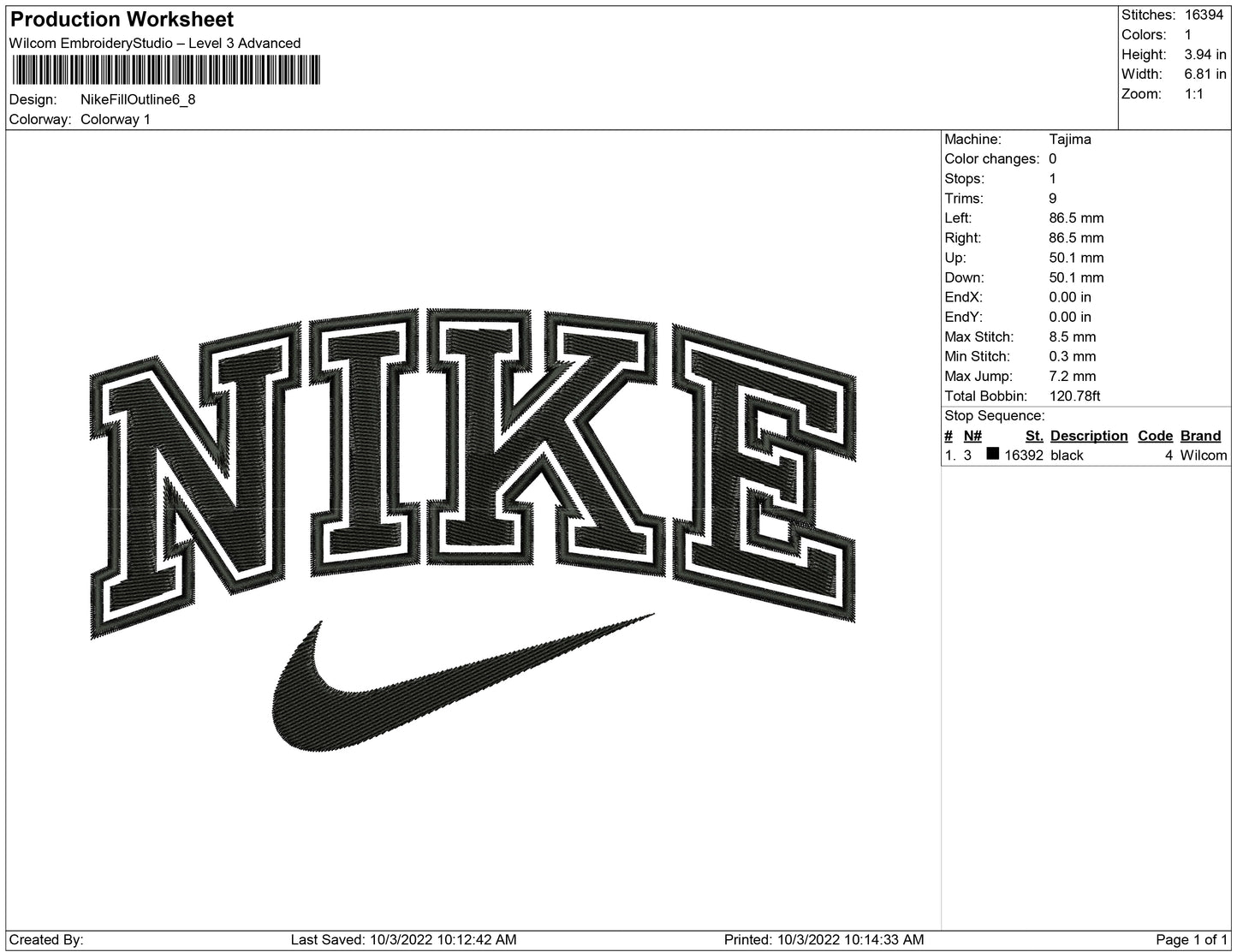 Nike Fill and Line