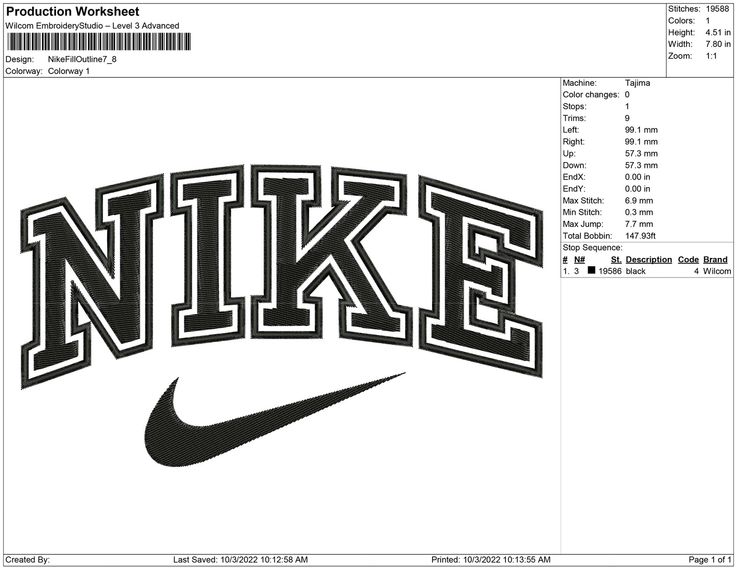 Nike Fill and Line