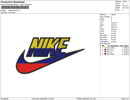 Nike Flag Equador