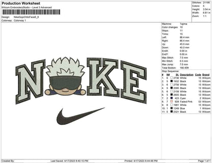 Nike Gojo Chibi Face