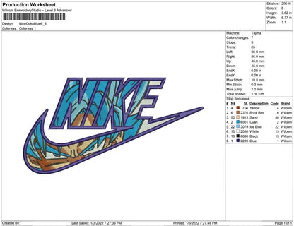 Nike Goku Blau