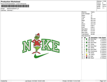 Nike Grinch Santa