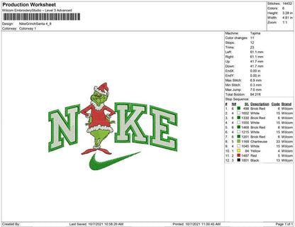 Nike Grinch Santa