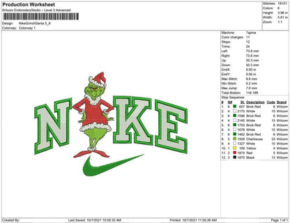Nike Grinch Santa