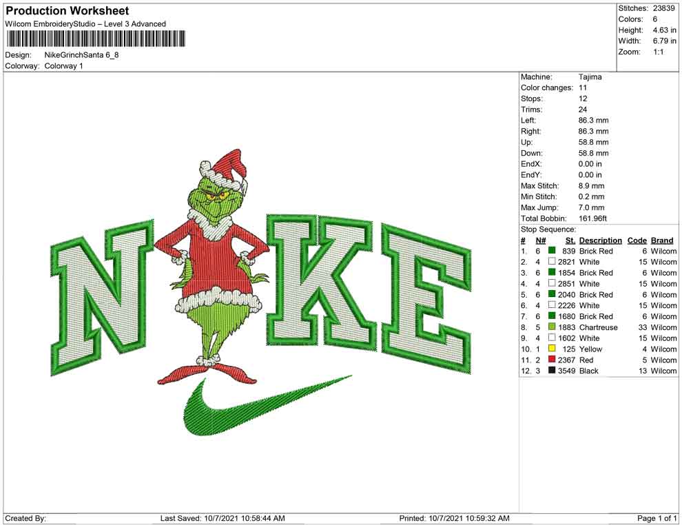 Nike Grinch Santa
