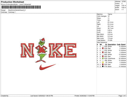 Nike Grinch Santa Claus
