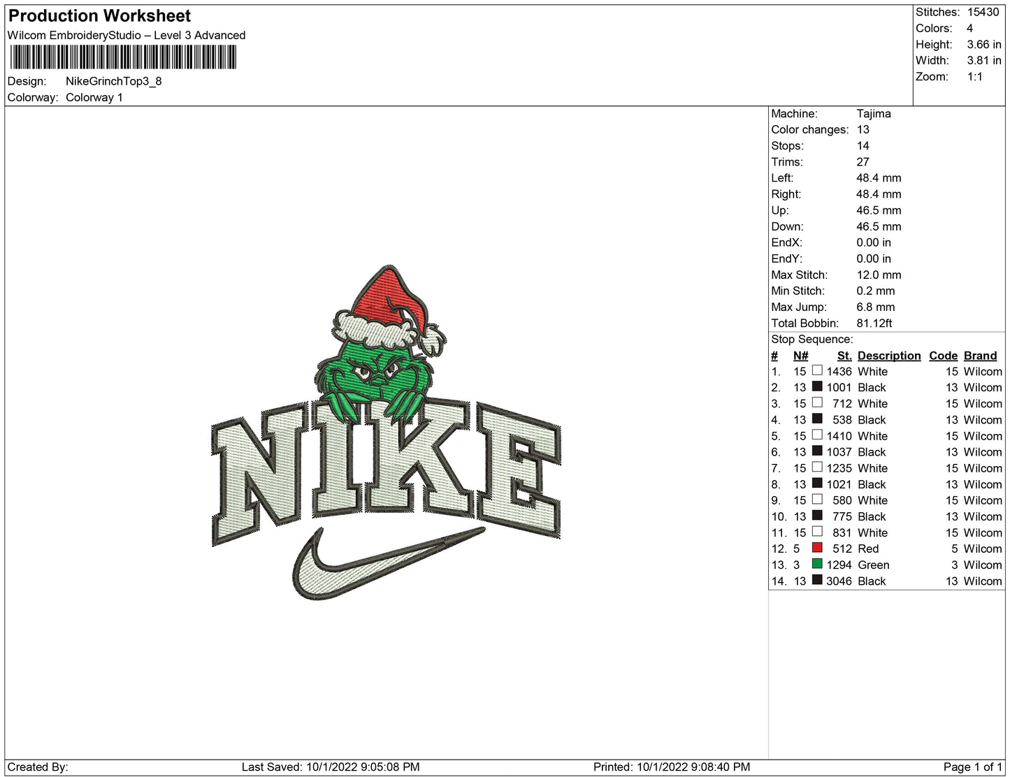 Nike Grinch-Oberteil
