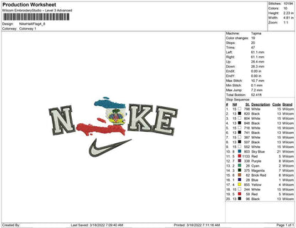Nike Haiti flag