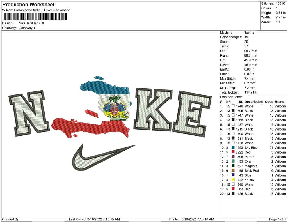 Nike Haiti flag