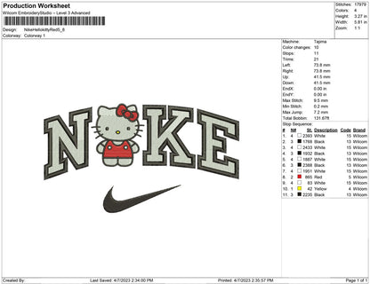 Nike Hello kitty Red