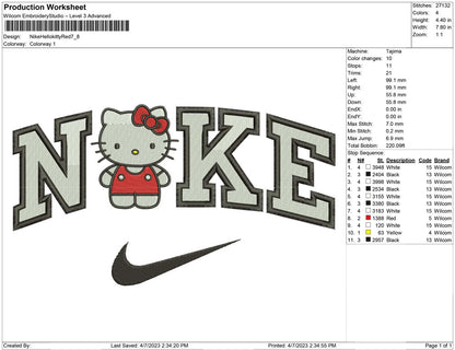 Nike Hello kitty Red