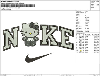 Nike Hello kitty Skeleton