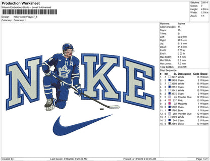 Nike Hockey Player