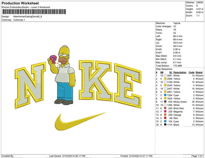 Nike Homer donut